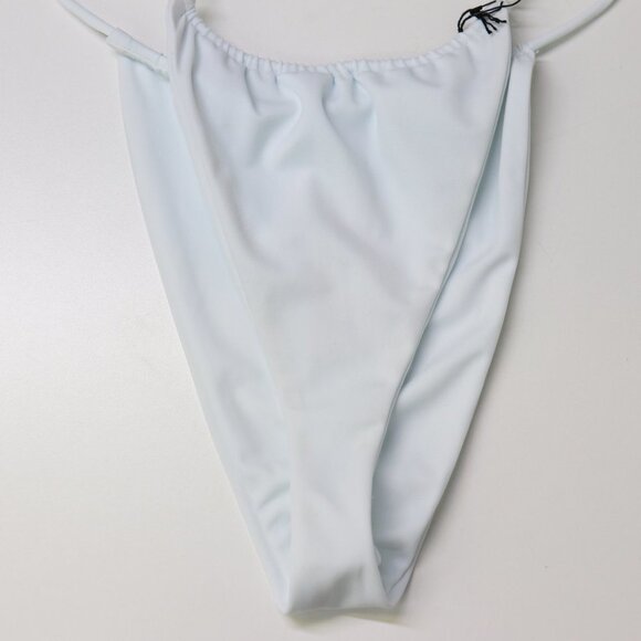 NWT superdown Raquel String Bikini Bottom Swimsuit High Cut Cheeky White Medium‎ - Picture 5 of 8